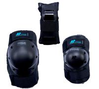 K2 Skates Femmes Patins en Ligne K2 Prime Pad Set W - Black - Blue - L (Knee: A:41-45cm B:36-39cm / Elbow: A:27-30cm B:26-29cm / Wrist: A:22-24cm B:19-21cm) - 30E1414