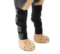 Protections Réfléchissantes pour Genoux et Jambes pour Animaux de Compagnie - Manchons de Protection des Articulations Contre Les Blessures Chirurgicales - Une Paire, Noir