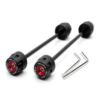 Protections Roues Avant Arrière Fourche Axe Roue Usinées CNC Moto pour pour Aprilia SL 750 Shiver 2007-2014 / Dorsoduro Moteur(Red)