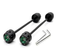 Protections Roues Avant Arrière pour Fourche Axe Roue Usinées CNC Moto pour pour Aprilia SL 750 Shiver 2007-2014 / Dorsoduro Moteur(Green)