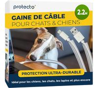 Protective Cable for Dogs and Cats-2.15 m,Diameter 5 mm-Ultra-Strong,Anti-Bite,Transparent,Odourless,Easy to Install-Protects Audio,Video and Electrical Cables