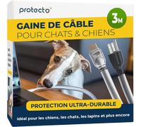 Protective Cable for Dogs and Cats-3 m,Diameter 9 mm-Ultra-Strong,Anti-Bite,Transparent,Odourless,Easy to Install-Protects Audio,Video and Electrical Cables