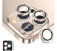 Protective Camera Lens For Iphone 16 Pro /Iphone 16 Pro, 9h Lens Protection Film [Scratch Glass] [Ultra Hd] Individual Metal Ring Camera Protector, Gold