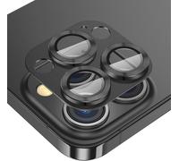 Protective Camera Lens For Iphone 16 Pro /Iphone 16 Pro, 9h Protective Lens Film [Scratch Glass] [Ultra Hd] Metal Ring Camera Protector, Black