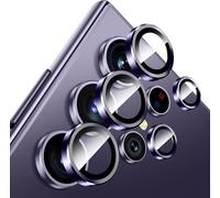 Protective Camera Lens For Samsung Galaxy S24 Ultra 5g 2024.9h Lens Protection Film [Scratch Glass] [Ultra Hd] Individual Metal Ring Camera Protector,Pack Of 5,Purple