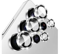 Protective Camera Lens For Samsung Galaxy S25 Ultra 5g, 9h Lens Protection Film [Scratch Glass] [Ultra Hd] Individual Metal Ring Camera Protector, Glitter