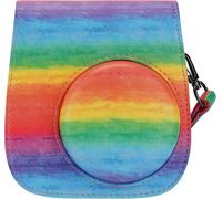 Protective Carrying Case Compatible with Fujifilm Instax Mini 11/9/8/8+ Instant Photo with Accessories Pouch and Adjustable Shoulder Strap(Rainbow)