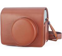 Protective Case Compatible with Fujifilm Instax Wide 400 Instant Camera,Soft PU Leather Bag Case with Removable/Adjustable Strap,brown,camera case