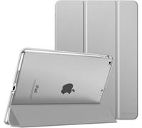 Protective Case Compatible With Ipad 9th/8th/7th Generation (2021/2020/2019), With Matte Back Stand Auto Sleep/Wake Function For Ipad 10.2 Inch, Light Gray