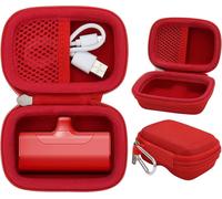 Protective Case Compatible With Iwalk/Veger/Charmast Compact 4800/4500/3350mah 5000mah External Battery Charger Power Bank (Red, Case Only)