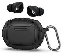 Protective Case for Beats Studio Buds Portable TPU Case with Carabiner Anti-Fall Shockproof Full Protection LED Cases Visible Front Case Durable Headphone Accessories