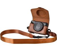 Protective Case for Canon PowerShot SX720 HS SX730 SX740 HS Camera,PU Leather Case PowerShot SX720/SX730/SX740 HS Camera with Adjustable Shoulder Strap-Brown