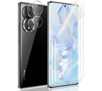 Protective Case For Huawei Honor 80, Tpu Screen Protector [Flexible Film] 2 Pieces + 2 Pieces Rear Camera Protector [Anti-Scratch, Ultra Resistant] For Huawei Honor 80