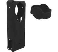 Protective Case for Insta360 X5 Panoramic Action Camera,Silicone Protective Case with Lens Cap for Insta360 X5 Sports Camera Accessories(Black)