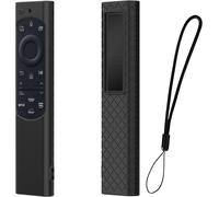 Protective Case for Samsung Solar Remote Control BN59 Series, Silicone Case Cover for Samsung Smart TV QLED 2021 Solar Remote with Anti-Lost Rope (Black)