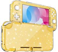 Protective Case for Switch Lite,Clear Glitter Full Cover Protective Cover,Anti-Scratch Shockproof Hard PC Case Compatible with Switch Lite,Transparent Crystal