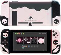 Protective Case for Switch Slim Separable Soft Silicone Protective Case Cover for Joycon with 2 Thumb Grip Caps,Sweetheart Skull