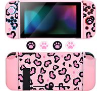 Protective Case for Switch,Soft Cover for Love Hearts Print with 2 Joycon Cases and 4 Thumb Grip Caps,Pink Switch