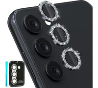 Protective Lens For Samsung Galaxy S24/S23/S23+ 5g, [3+2 Pieces] 9h Tempered Glass Screen Protector, Black Glitter