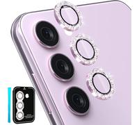 Protective Lens For Samsung Galaxy S24/S23/S23+ 5g, [3+2 Pieces] 9h Tempered Glass Screen Protector Film - Pink Glitter