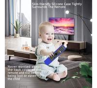 Protective Silicone Remote Case for Sony RMF-TX600U RMF-TX500E RMF-TX600E Smart Voice Remote Controller Washable Anti-Lost Remote Cover with Loop (Blue)