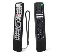 Protective Silicone Remote Case for Sony RMF-TX600U RMF-TX500E RMF-TX600E Smart Voice Remote Controller Washable Anti-Lost Remote Cover with Loop (Black)