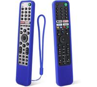 Protective Silicone Remote Case for Sony RMF-TX600U RMF-TX500E RMF-TX600E Smart Voice Remote Controller Washable Anti-Lost Remote Cover with Loop (Blue)