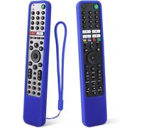 Protective Silicone Remote Case For Sony Rmf-Tx600U Rmf-Tx500E Rmf-Tx600E Smart Voice Remote Controller Washable Anti-Lost Remote Cover With Loop (Blue)