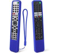 Protective Silicone Remote Case for Sony RMF-TX600U RMF-TX500E RMF-TX600E Smart Voice Remote Controller Washable Anti-Lost Remote Cover with Loop (Blue)(Q132)
