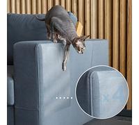 PROTECTO 4-Pack Protection Anti Griffe Chat pour Canapé 40 x 30cm - Film Transparent Autocollant Anti Rayure, Sticker Protecteur pour Meubles, Portes, Murs, Tapis et Comptoirs