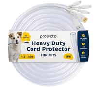 PROTECTO Protecteurs de cordon résistants contre les animaux domestiques - Solution anti-mastication - 3 m - Facile à utiliser - Pour chien et chat - Protection de cordon transparent et inodore pour