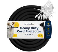 PROTECTO Protection de cordon robuste pour chien et chat - Manches longues de 3 m - Facile à utiliser - 2,5 cm - Couleur noire inodore - Solution sans mastication pour l'alimentation, les tubes de