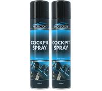 Protecton Cockpit Spray Anti-Statique 400ml, Noir (Lot de 2)