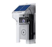 Protector Para El Timbre De La Puerta - 11.5x21.5cm Exterior Impermeable Con Panel Solar | Cubierta Anti Lluvia Para Timbres Todas Marcas | Fácil Instalación Para Apartamentos Hogar Oficina