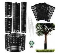 Protector Para Tronco De Árbol - Paquete De 10 Con Estacas Y Bridas, Proteja La Envoltura Del Tronco Del Árbol Con Estacas, Para Jardín, Patio Trasero, Entrada, Paisajismo, Parque, Podadoras Al Aire L