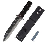 ProtectorTech Digger Inoxydable Couteau de Jardin Pelle pour détecteur de métaux et Retourner à la Main en (avec Manche en Bois de wengé, Polyester Étui et meule de Travail)