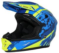 protectWEAR Casque cross casque enduro bleu jaune R710X-M