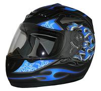 protectWEAR - Casque de moto-Bleu-Noir H-510-BL - S