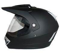 protectWEAR - Casque de moto cross casque Enduro casque noir mat V370-ES avec visière rabattable taille M