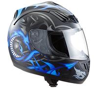 protectWEAR - Casque de moto Dragon bleu design H 510-11 - XL