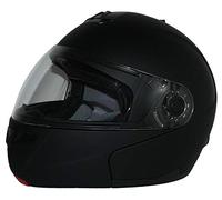 protectWEAR Casque de Moto Intégral Flip-Up, Noir Mat, M