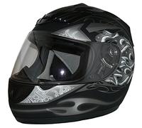 protectWEAR - Casque de moto mat gris-noir H-510-GR - L