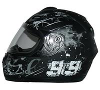 protectWEAR - Casque de moto noir gris mat FS-801-99 - M