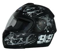 protectWEAR - Casque de Moto Noir Gris Mat FS-801-99 - XL
