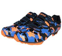 protectWEAR Chaussures de vélo de VTT Chaussures de vélo de Montagne Chaussures de vélo de Montagne Orange-Bleu MST-OBS