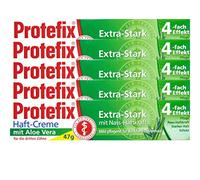 Protefix Lot de 5 tubes de crème adhésive à l'aloe vera extra forte avec adhérence humide 40 ml, Produits pour Prothèses Dentaires