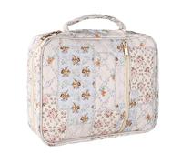 Protège-Bible Matelassé pour Femmes, Grand Étui Portable à Motif Floral Épissé avec Poignée Durable Accessoires Fournitures D'étude et Sac Fourre-Tout Chrétien pour Filles