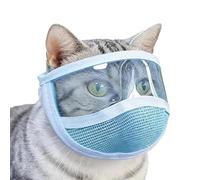 Protège-bouche pour chat, masque de toilettage respirant pour chat, bandeau en souple pour une fixation calme, outil indispensable pour couper les griffes et le bain sans stress, protection