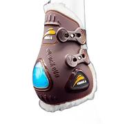 Protège-boulets pour cheval à fermuture élastique eQuick eVo fluffy Marron L