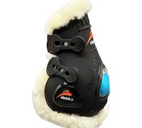 Protège-boulets pour cheval à fermuture élastique eQuick eVo fluffy Noir M